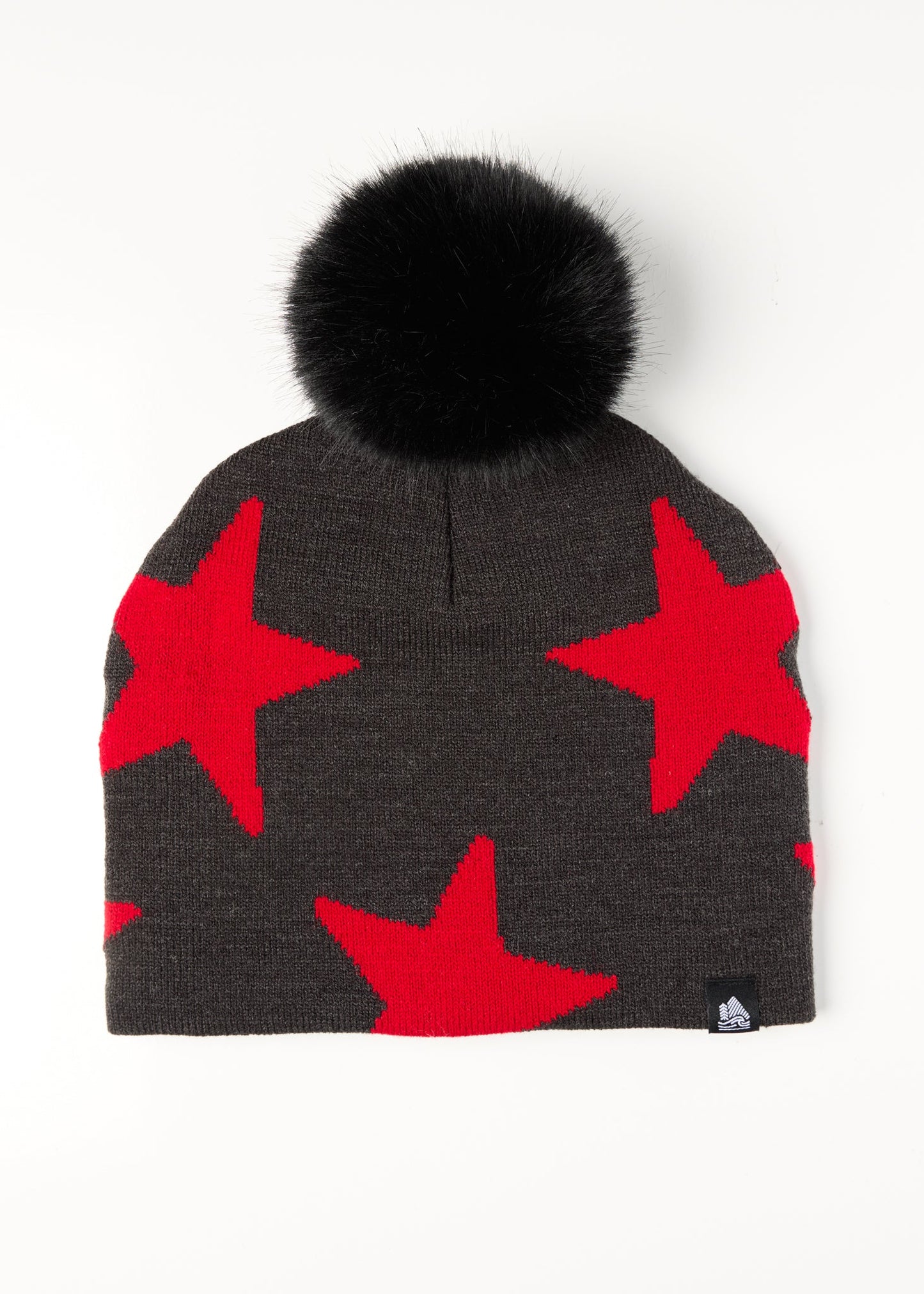 Star Midi Faux Fur Pom Beanie