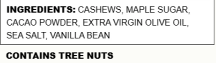 Cacao Cashew Spread