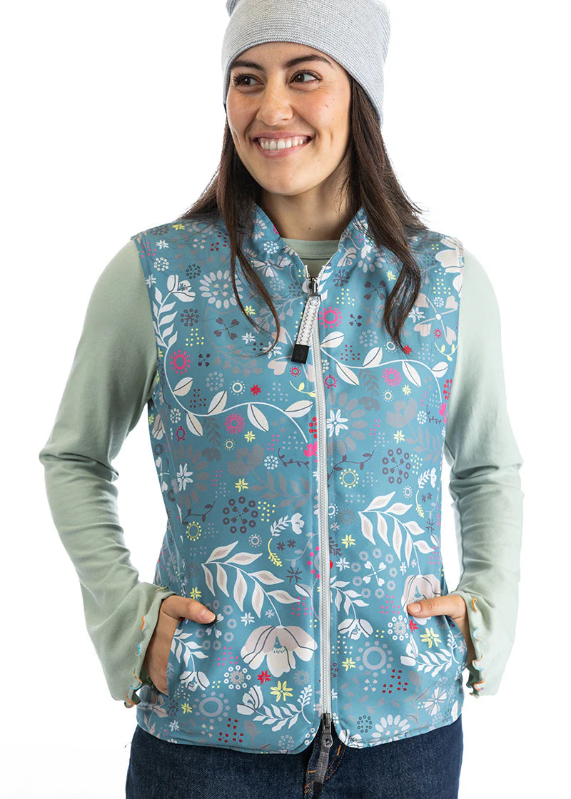 Women's Reversible Venture Vest - Twilight Blooms