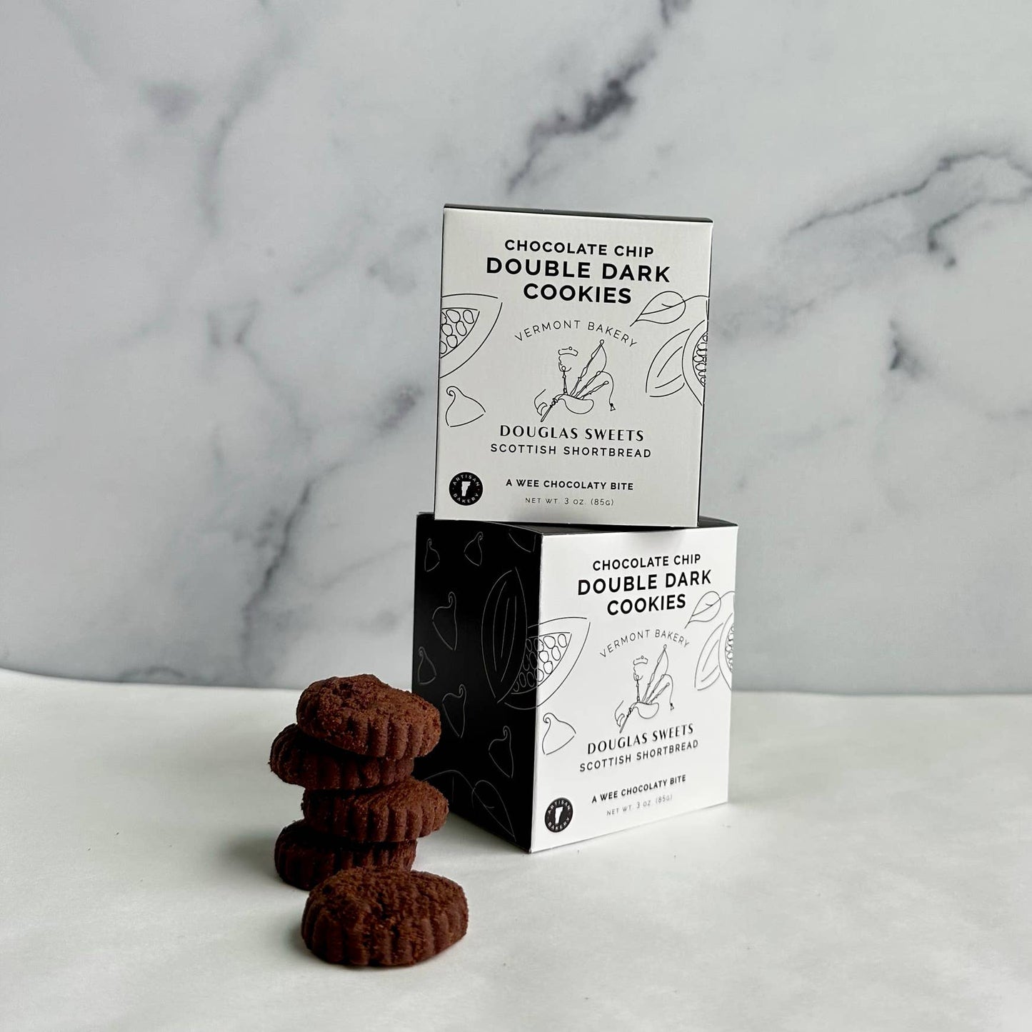 Mini Box: Double Dark Chocolate Shortbread Cookies