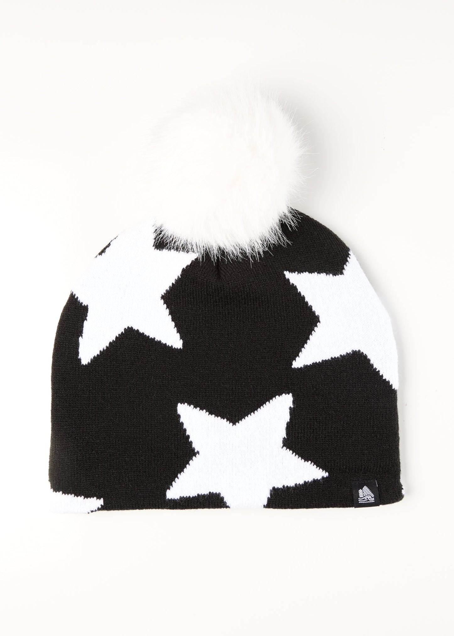 Star Midi Faux Fur Pom Beanie