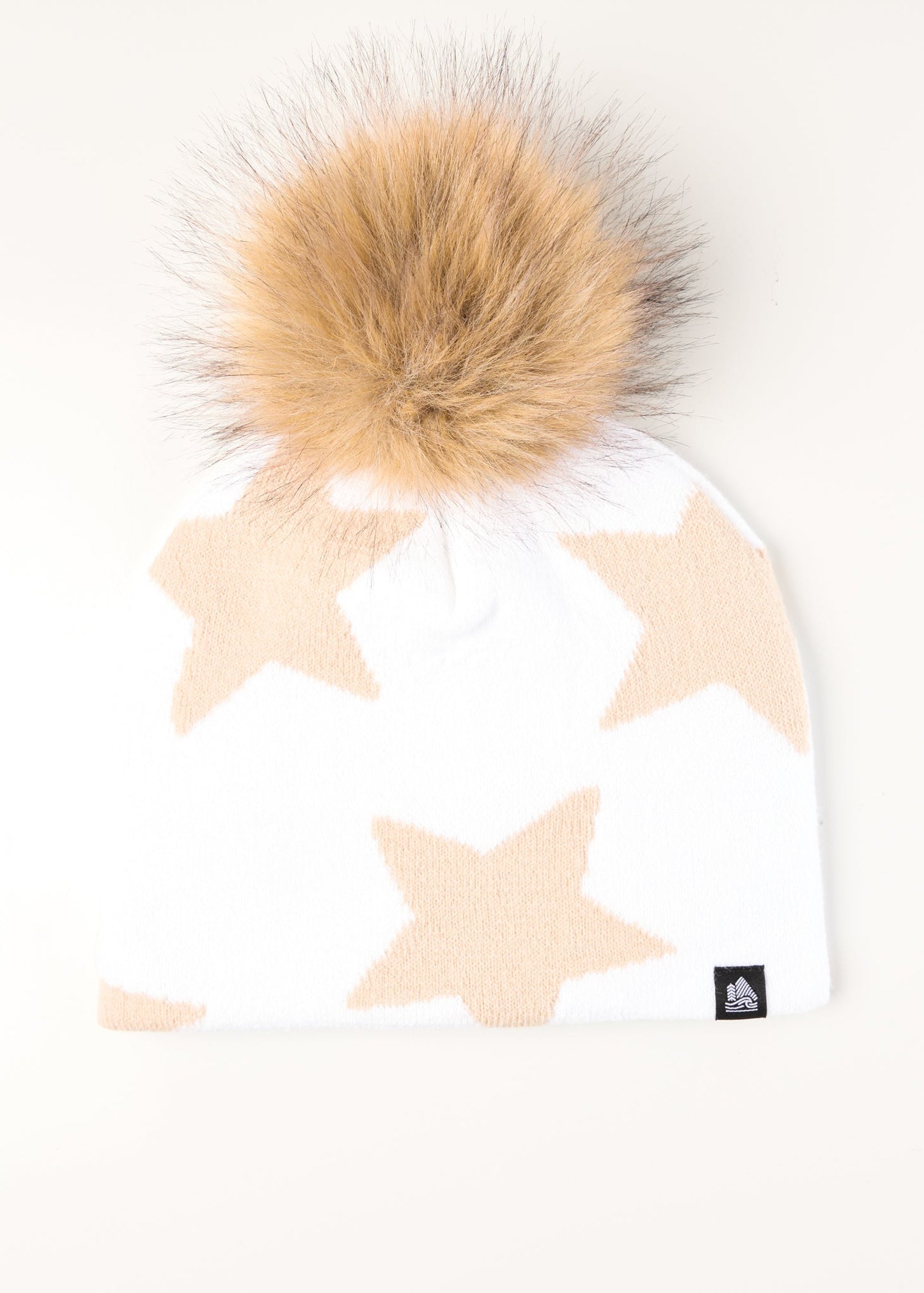 Star Midi Faux Fur Pom Beanie