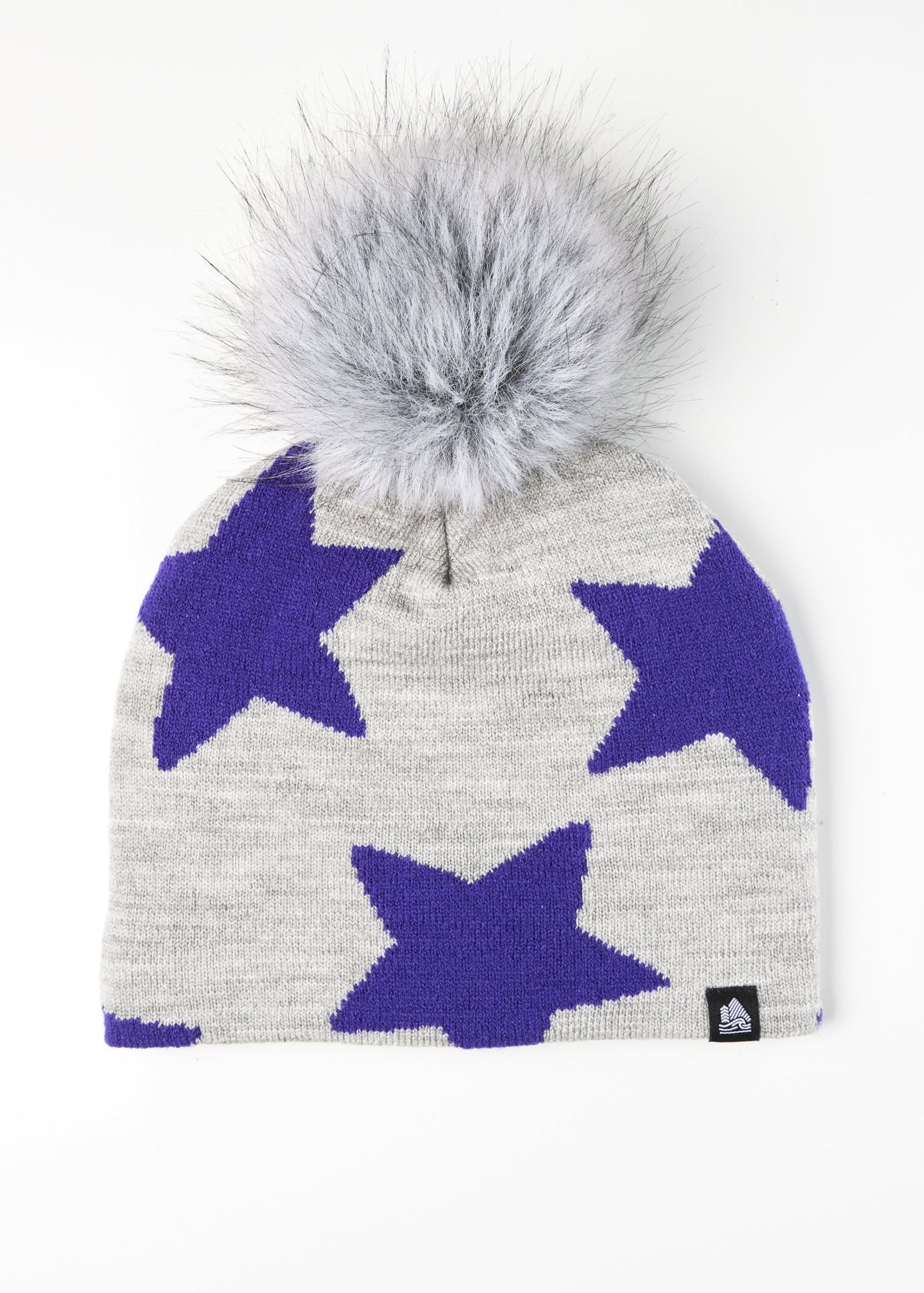Star Midi Faux Fur Pom Beanie