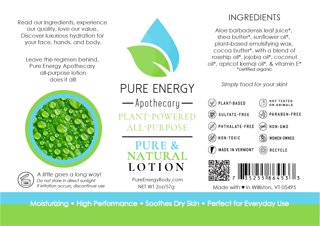 Natural All Purpose Lotion 2 Oz (Pure & Natural)
