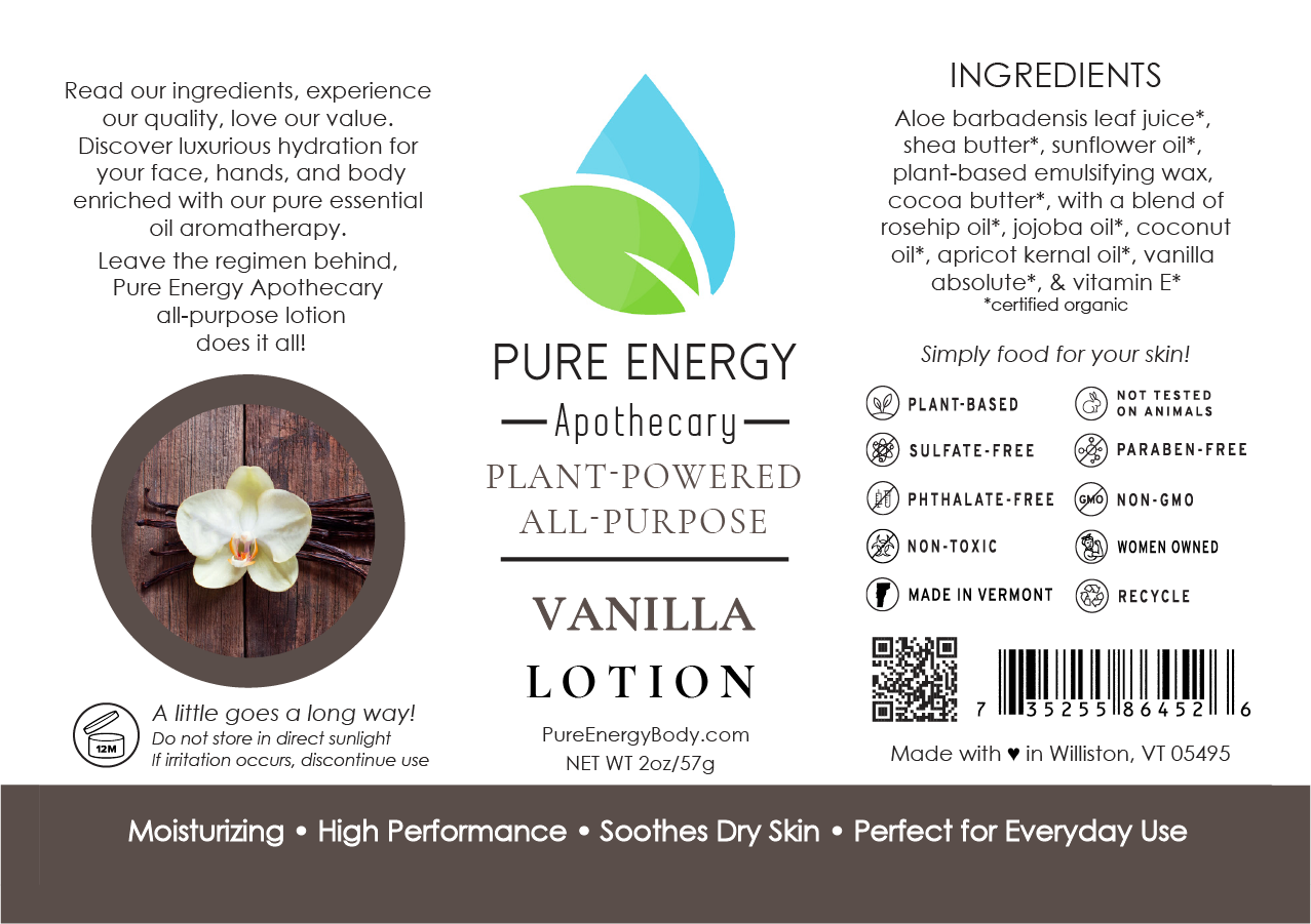 Natural All Purpose Lotion 2 oz (Vanilla)