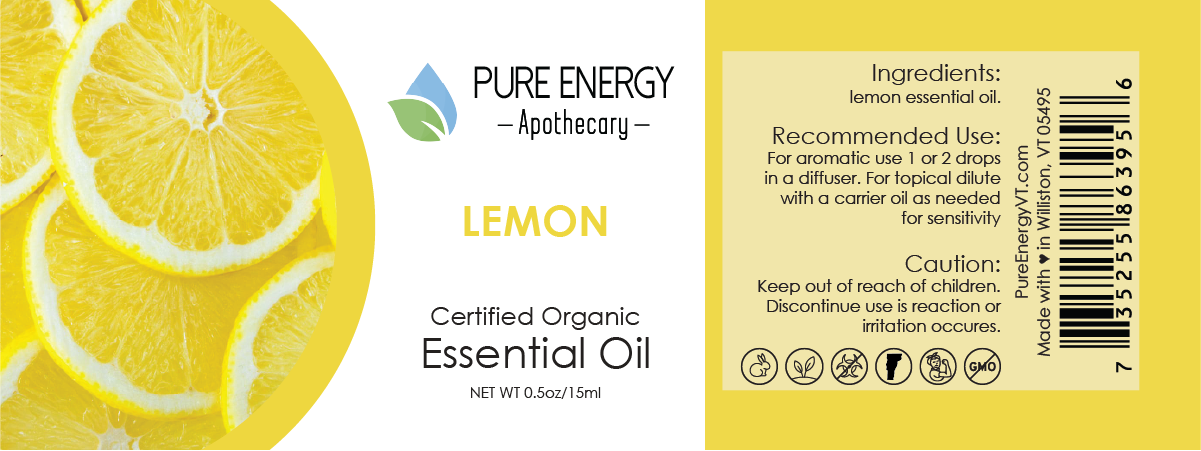 Essential Oil - Lemon 15ml (0.5oz)