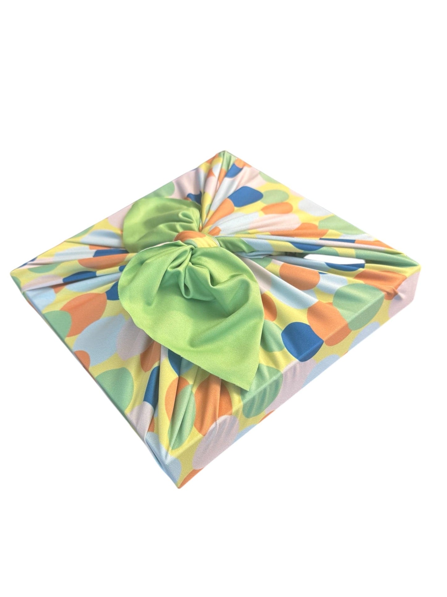 Set of 3 (S, L, XL) Reusable Cloth Furoshiki Gift Wrap | Polka Dot & Deep Blue