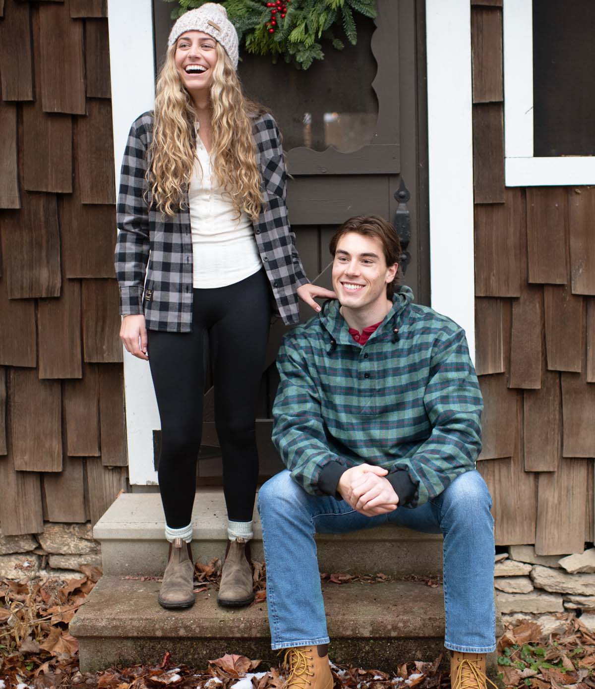 Women's Classic Flannel Shirt - Gray Buffalo