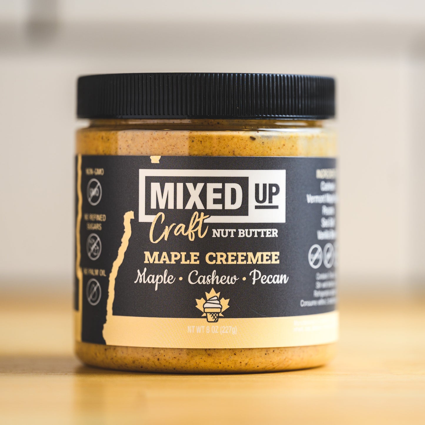 "Maple Creemee" - Vermont Maple, Cashew, and Pecan Nut Butter with Vanilla Bean - 8 oz
