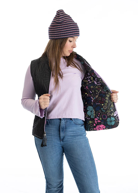 Women's Reversible Venture Vest - Twilight Blooms