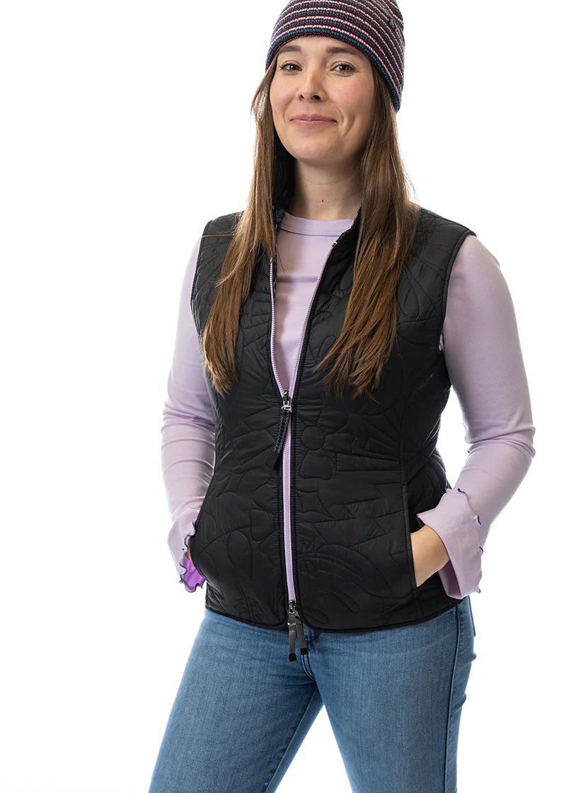 Women's Reversible Venture Vest - Twilight Blooms